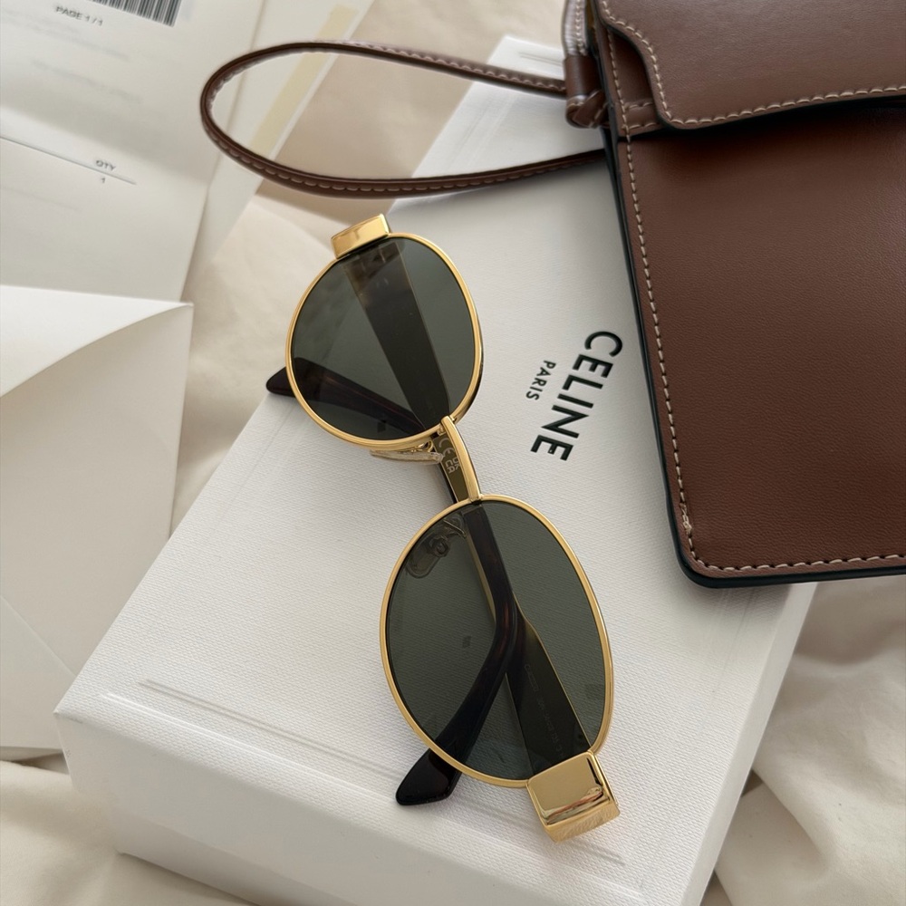 Celine Triomphe sunglasses gold color
